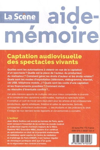 Captation audiovisuelle des spectacles vivants 2e édition