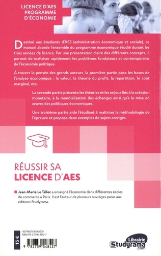 Réussir sa licence d'AES  Edition 2022