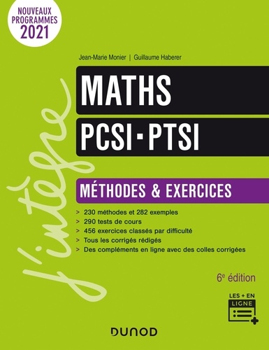 Maths PCSI-PTSI. Méthodes et exercices 6e édition