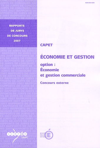 Jean-Marie Panazol - CAPET, économie et gestion, option: économie et gestion commerciale - Concours externe.