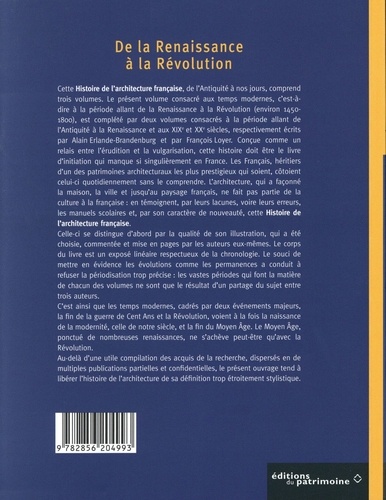 Histoire de l'architecture française. Tome 2, De la Renaissance à la Révolution