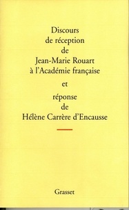 Jean-Marie Rouart - Discours de réception à l'Académie française.