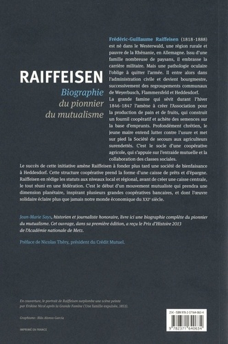 Raiffeisen. Biographie du pionnier du mutualisme