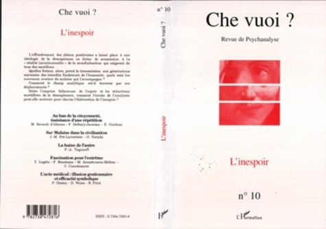 Jean-Mathias Pre-Laverriere et  Collectif - Che vuoi ? N° 10, 1998 : L'INESPOIR.