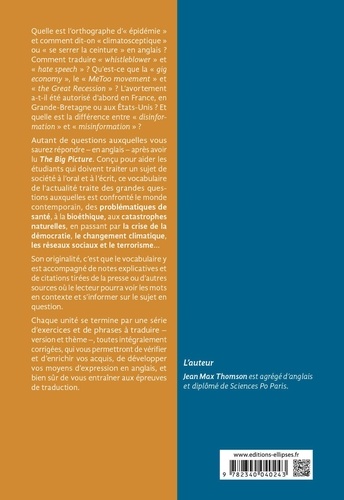 The Big Picture - Vocabulaire de l'actualité en... de Jean-Max Thomson -  Grand Format - Livre - Decitre