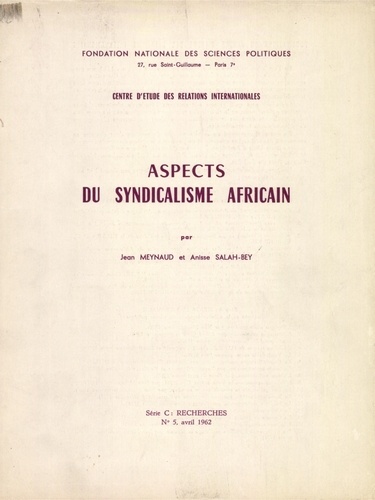 Aspects du syndicalisme africain