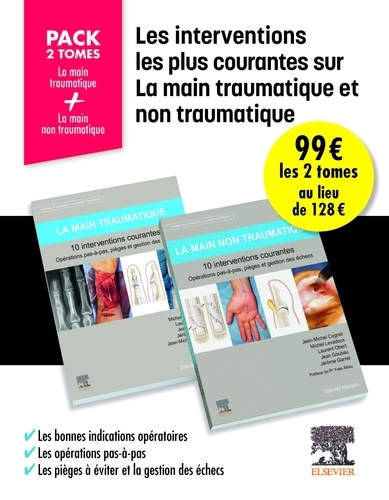 Jean-Michel Cognet et Michel Levadoux - Les interventions les plus courantes sur la main traumatique et non traumatique - 2 volumes.