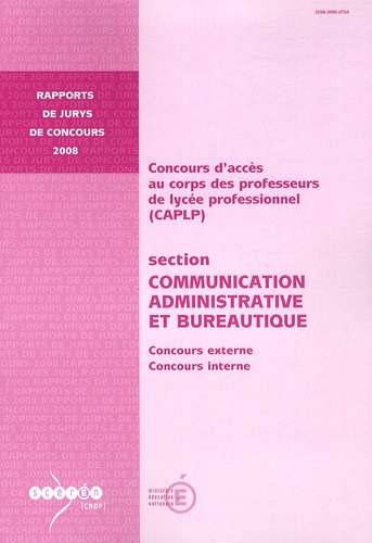 Jean-Michel Delautre - CAPLP section Communication administrative et bureautique - Concours externe et interne.