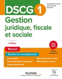 Jean-Michel Do Carmo Silva et Laurent Grosclaude - DSCG1 - Gestion juridique, fiscale et sociale - Manuel 2023-2024.