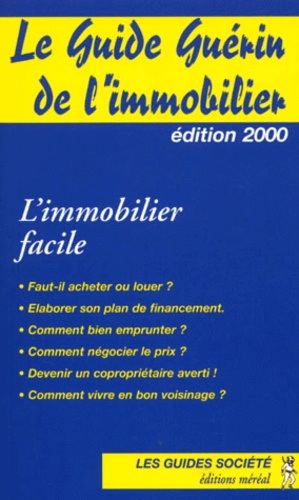 Le guide Guérin de l'immobilier. - Edition 2000 de Jean-Michel Guérin -  Livre - Decitre