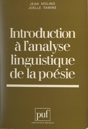 Introduction à l'analyse linguistique de la poésie