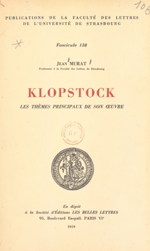 Klopstock. Les thèmes principaux de son œuvre