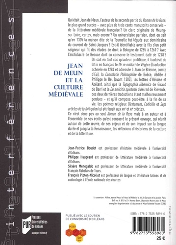Jean de Meun et la culture médiévale. Littérature, art, sciences et droit aux derniers siècles du Moyen Age