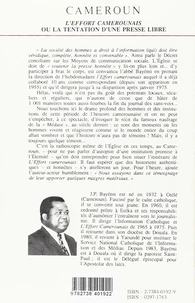 L'Effort Camerounais Ou La Tentation D'Une Presse Libre