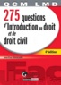 Jean-Paul Branlard - 275 questions d'introduction au droit et de droit civil.