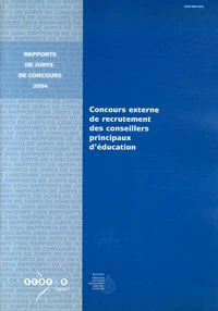 Concours externe de recrutement des conseillers principaux d'éducation