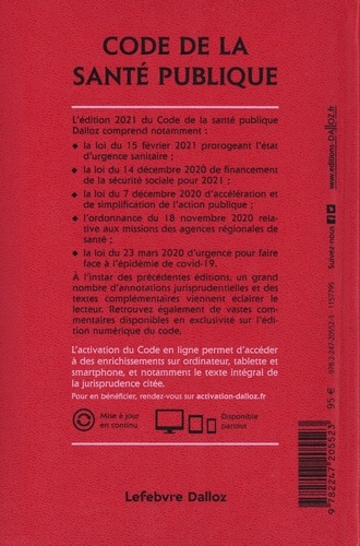 Code de la santé publique. Annoté - Commenté en ligne  Edition 2021