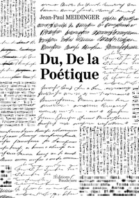 Téléchargement du livre Google pdf Du, de la poétique 9791020328496  par Jean-Paul Meidinger