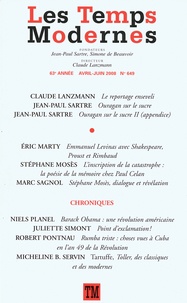 Jean-Paul Sartre et Claude Lanzmann - Les Temps Modernes N° 649, Avril-juin 2 : .