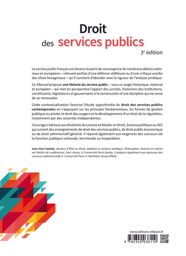 Droit des services publics 3e édition
