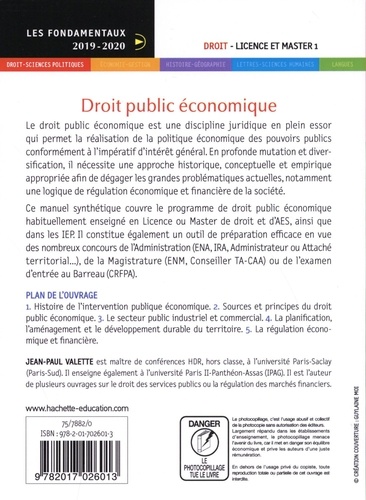 Droit public économique  Edition 2019-2020