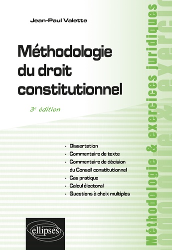 Méthodologie du droit constitutionnel 3e édition