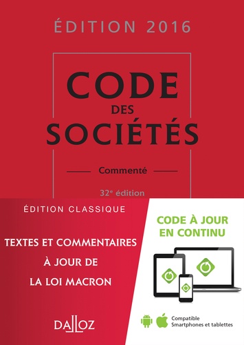 Jean-Paul Valuet et Alain Lienhard - Code des sociétés - Commenté.