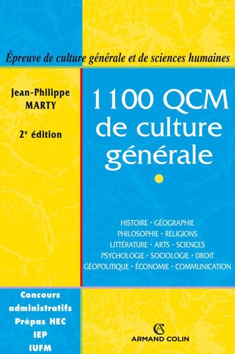 1100 QCM de culture générale. Catégories A et B 2e édition