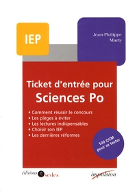 Jean-Philippe Marty - Ticket d'entrée pour Sciences Po.
