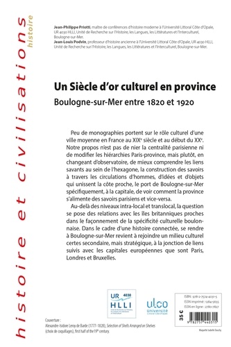 Un siècle d'or culturel en province. Boulogne-sur-Mer entre 1820 et 1920