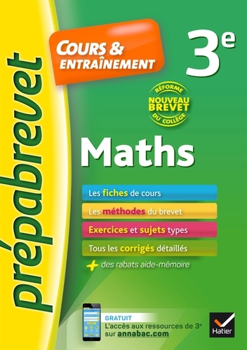 Maths 3e. Cours & entraînement