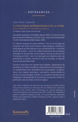 La politique internationale de la Chine 3e édition revue et augmentée