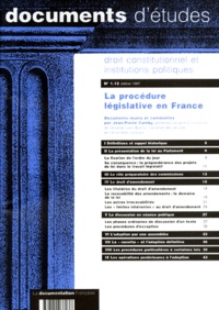 Jean-Pierre Camby et  Collectif - Droit Constitutionnel Et Institutions Politiques Numero 1.12 1997 : La Procedure Legislative En France.