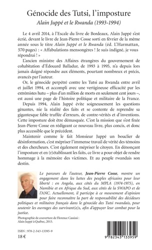 Génocide des Tutsi, l'imposture. Alain Juppé et le Rwanda (1993-1994)