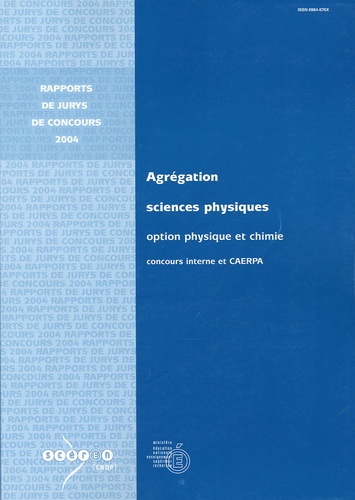 Jean-Pierre Dedonder - Agrégation Sciences physiques, Option physique et chimie - Concours interne et CAERPA.