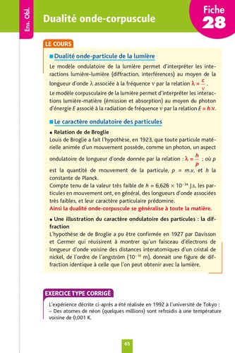 Fiches détachables physique-chimie Tle S