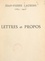 Lettres et propos (1875-1932)