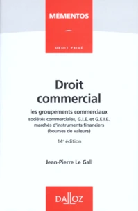 Droit Commercial. Les Groupements Commerciaux, Societes Commerciales, Gie Et Geie Marches D'Instruments Financiers (Bourses De Valeurs), 14eme Edition 1998