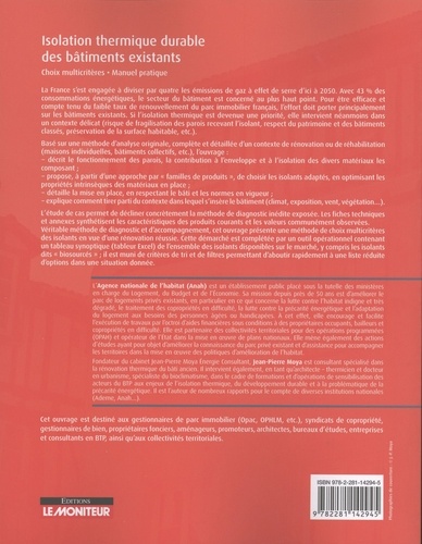 Isolation thermique durable des bâtiments existants. Choix multicritères - Manuel pratique