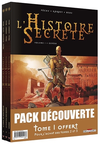 Jean-Pierre Pécau et Igor Kordey - L'Histoire Secrète Tome 1 à 3 : Pack découverte en 3 volumes - Genèse ; Le château des djinns ; Le graal de Montségur.