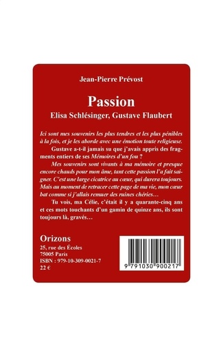 Passion. Elisa Schlésinger Gustave Flaubert