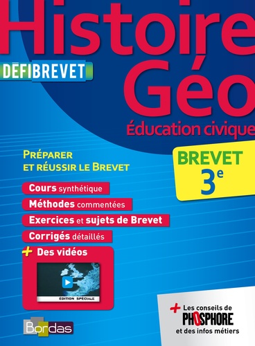 Jean-Pierre Rocher et Hugues Febvre - Histoire-Géo, Education civique brevet 3e.