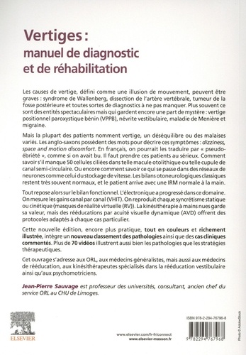 Vertiges : manuel de diagnostic et de réhabilitation 3e édition