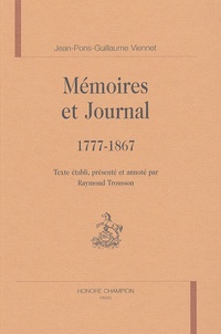 Jean-Pons-Guillaume Viennet - Mémoires et Journal - 1777-1867.