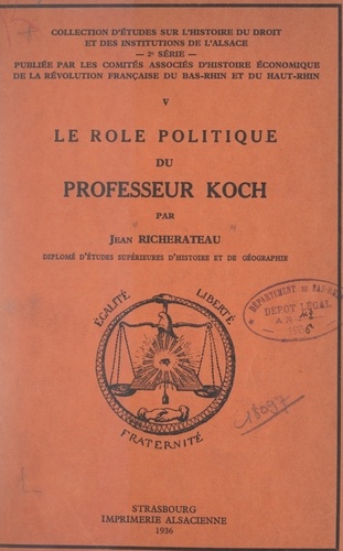 Le rôle politique du professeur Koch