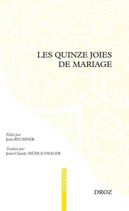 Ebook gratuit téléchargement pdb Les quinze joies de mariage en francais par Jean Rychner FB2 9782600359993