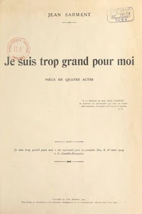 Je suis trop grand pour moi