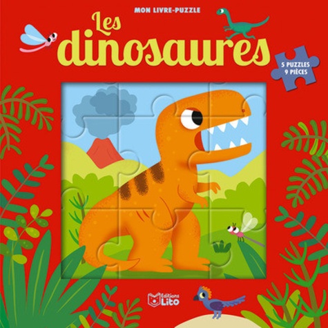 Jean-Sébastien Deheeger - Les dinosaures - 5 puzzles 9 pièces.