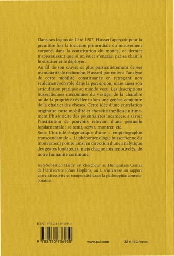 La chose et le geste. Phénoménologie du mouvement chez Husserl