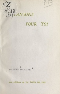 Jean Sylvaire - Chansons pour toi.